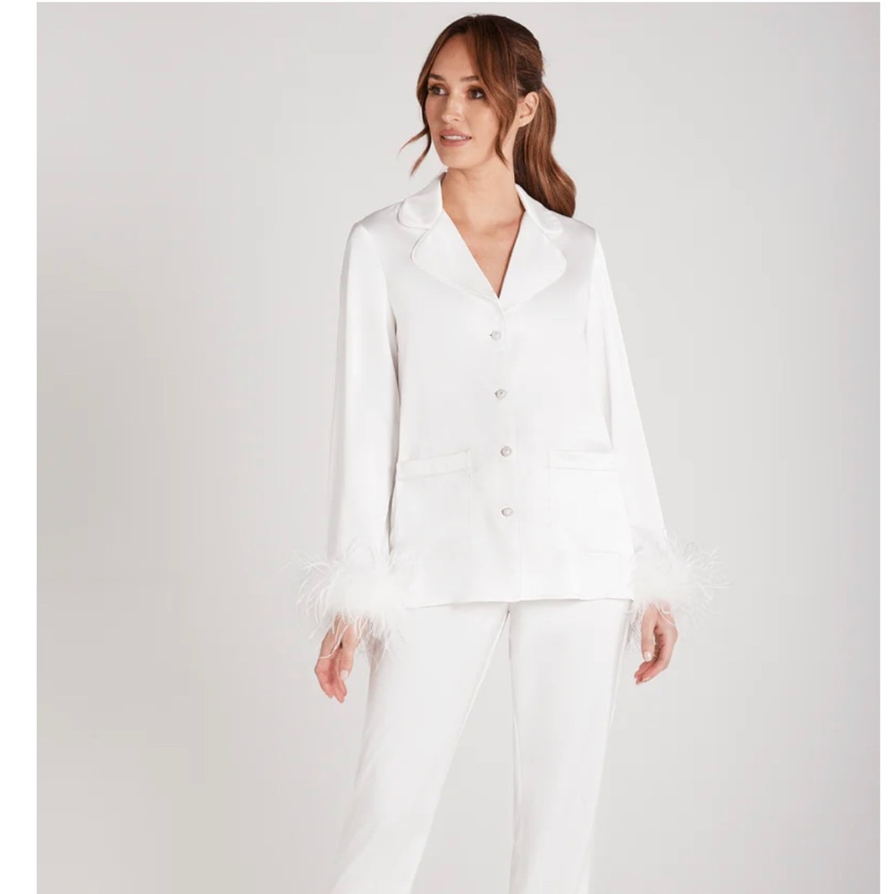 Nadine Merabi DARCIE WHITE PAJAMAS size SM